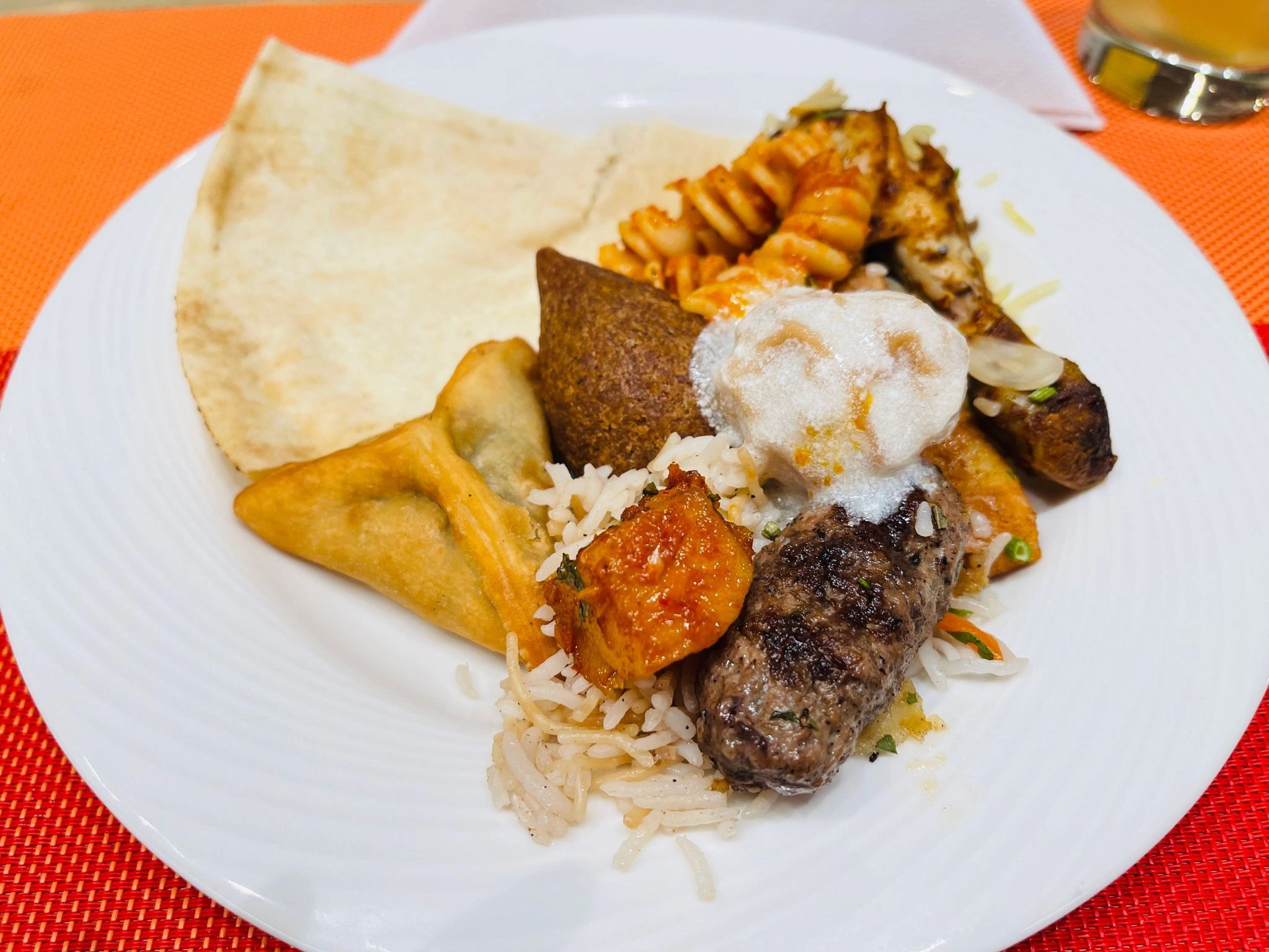 Vegetarian rice platter